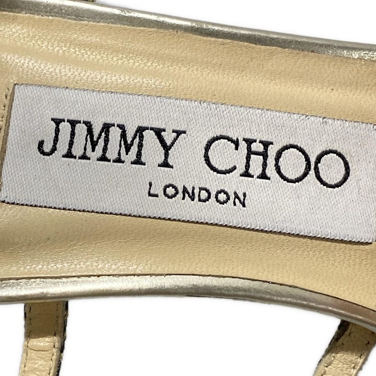 新品　JIMMY CHOO ジミーチュウ　サンダル 35 ZEA 95｜メタルフラワー付き ブラックサテン・サンダル｜新作