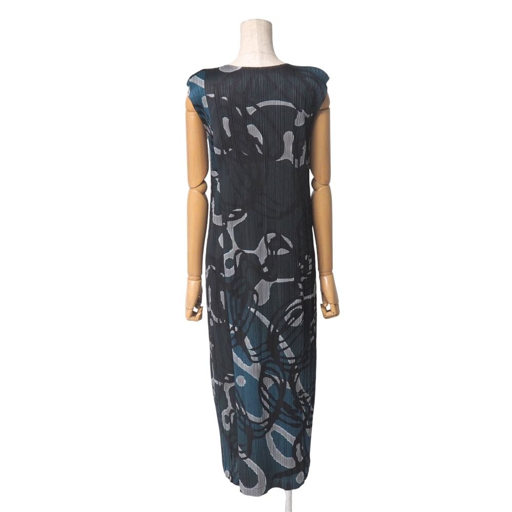 ISSEY MIYAKE イッセイミヤケ　プリーツ ロングワンピース ブラック □美品□PLEATS PLEASE ISSEY MIYAKE プリーツプリーズ イッセイ