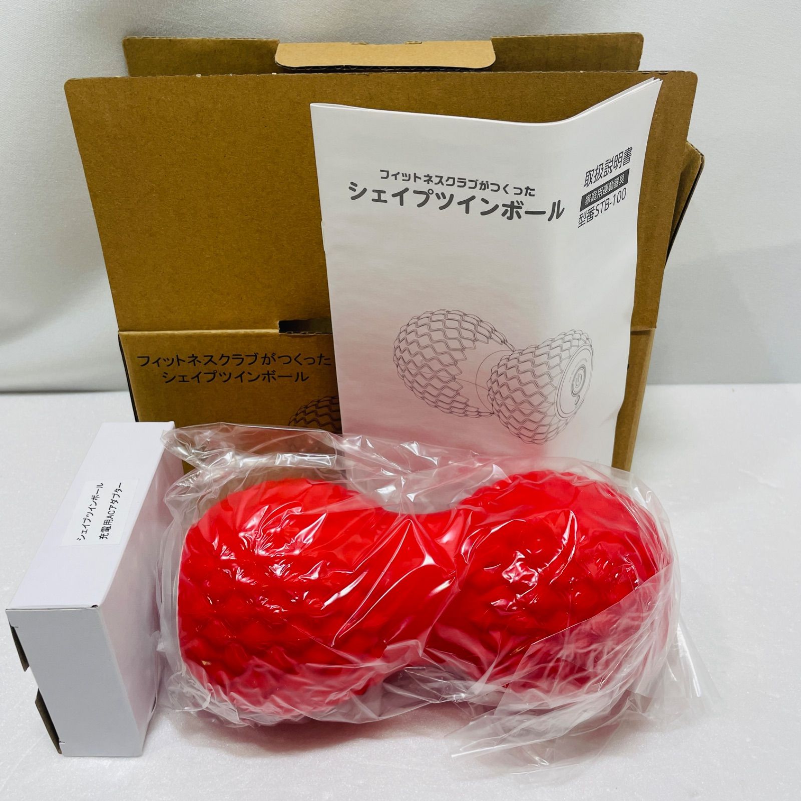 ♥品 スポーツオアシス フィットネスクラブがつくったシェイプツインボール STB-100 レッド