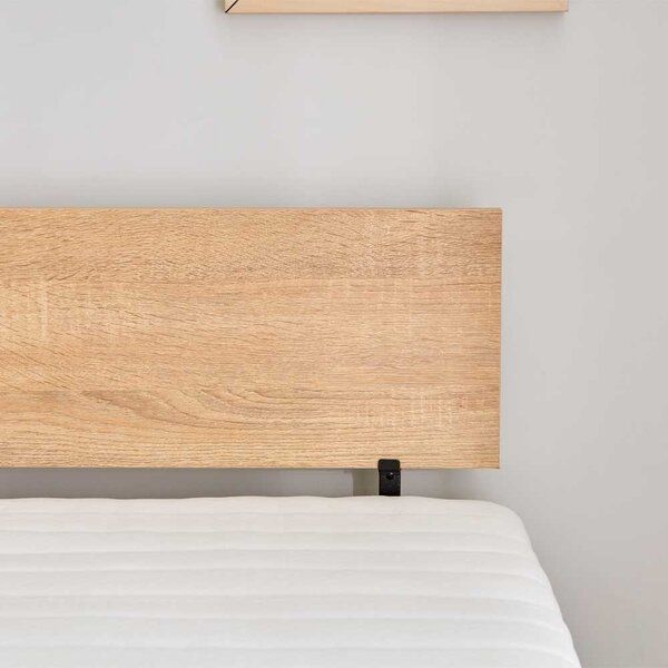 脚付マットレスベッド ヘッドボード付 ナチュラル 引き出しなし 組立品