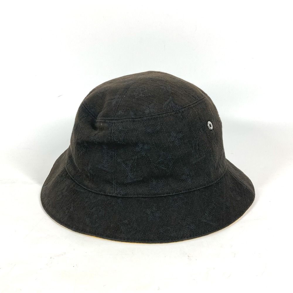 ルイヴィトン LOUIS VUITTON シャポー・モノグラムデニム M76209 ハット帽 帽子 バケットハット ボブハット ハット コットン ブラック LOUIS VUITTON ルイヴィトン ハット シャポー・モノグラムデニム