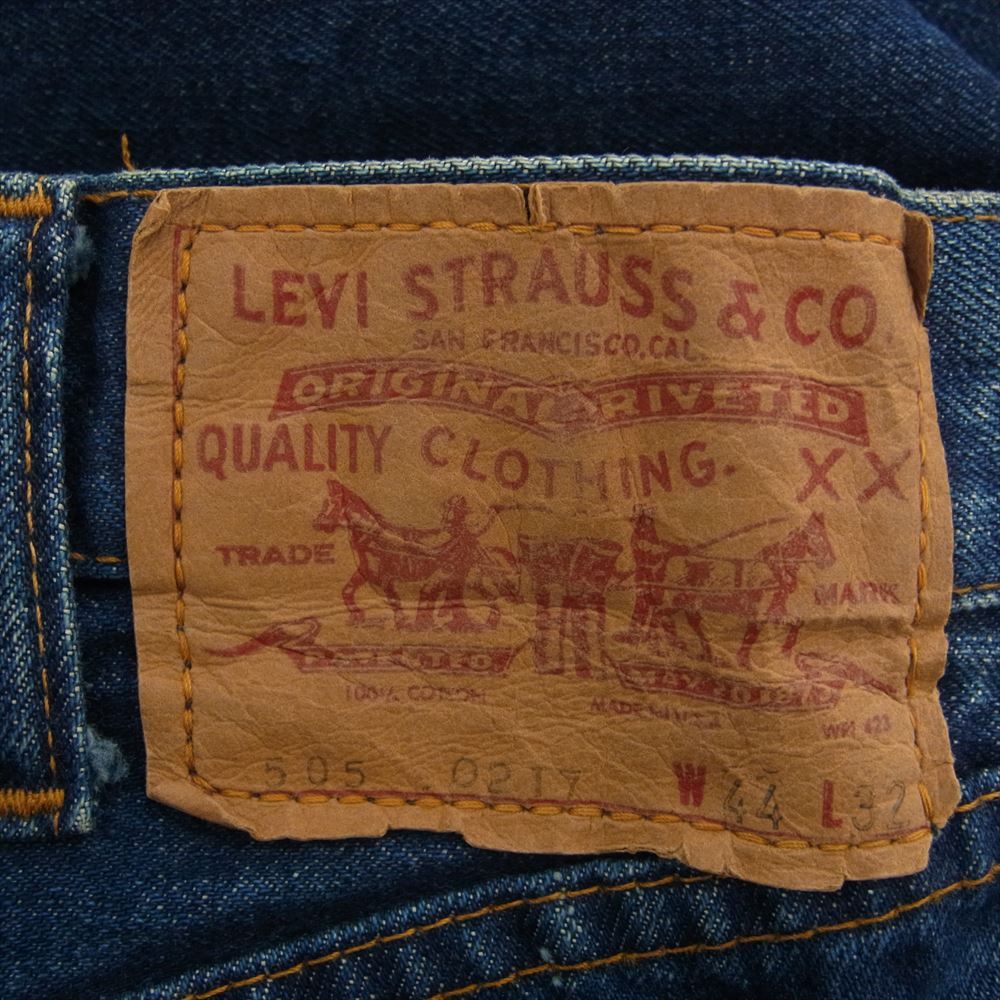 Levi's リーバイス デニムパンツ ヴィンテージ 74年製 505 66前期 赤耳 small e TALON42 シングルステッチ デニム  パンツジ ーンズ インディゴブルー系 W44【中古】 - メルカリ