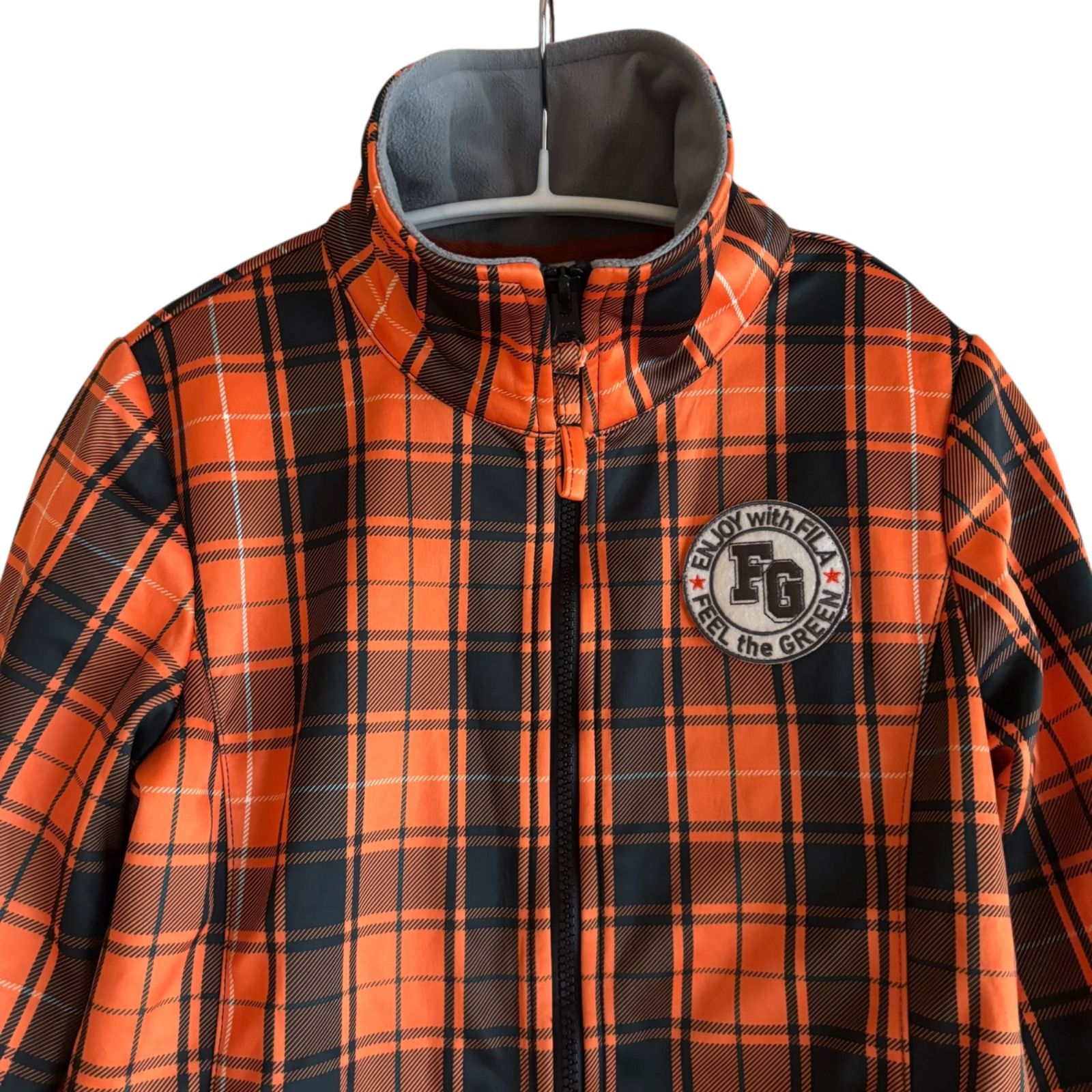 Z1566FILA GOLF フィラゴルフ ジップジャケット パーカー チェック柄