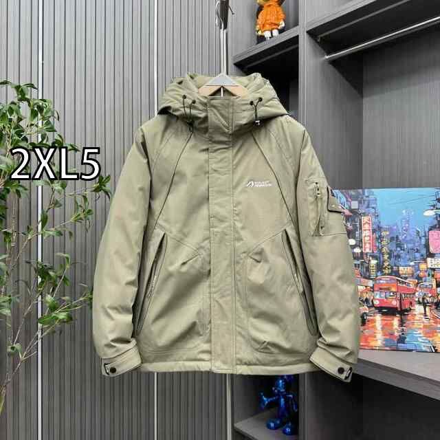 2XL5 秋冬 コーデ メンズ 服 シンプル ファッション オシャレ 大人 かっこいい 大きいサイズ ストリート 紳士服 フード フード付き ダウン ジャケット アウター ハイエンド ホワイトダックダウン 暖かい