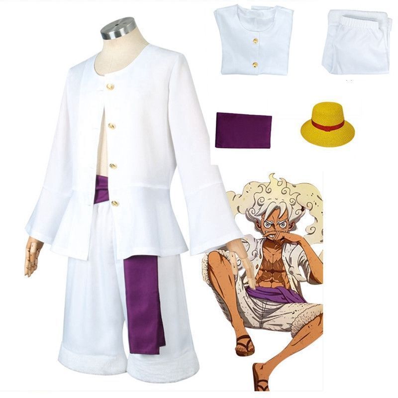 ONE PIECE モンキー D ルフィ ワンピース コスプレ 衣装 ワノ国 ニカ ルフィ 覚醒コスチューム ワンピース風 Cosplay セット 帽子付き クリスマス ハロウィン イベント仮装lufei03