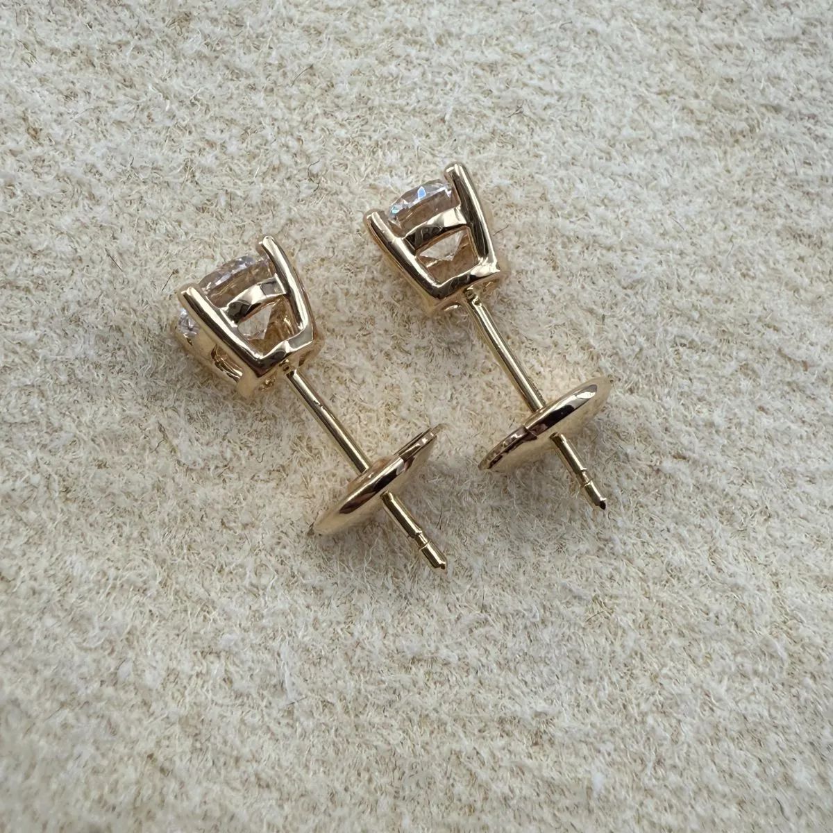 K18 1.10ct D VS1オーダーメイドピアス ラボグロウンダイヤモンド 