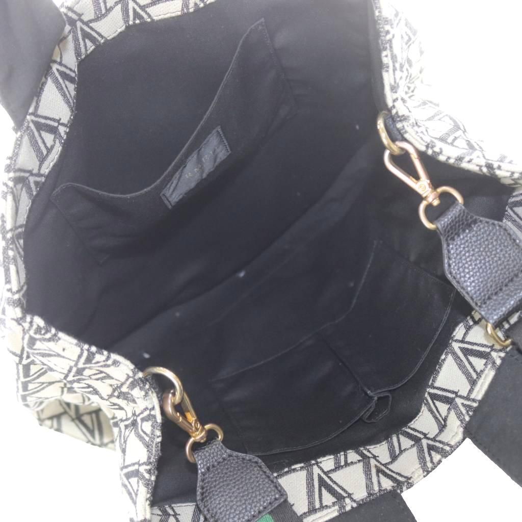 新品】VERMEIL モノグラムロゴジャガードトート☆グレー ヴェルメイユ