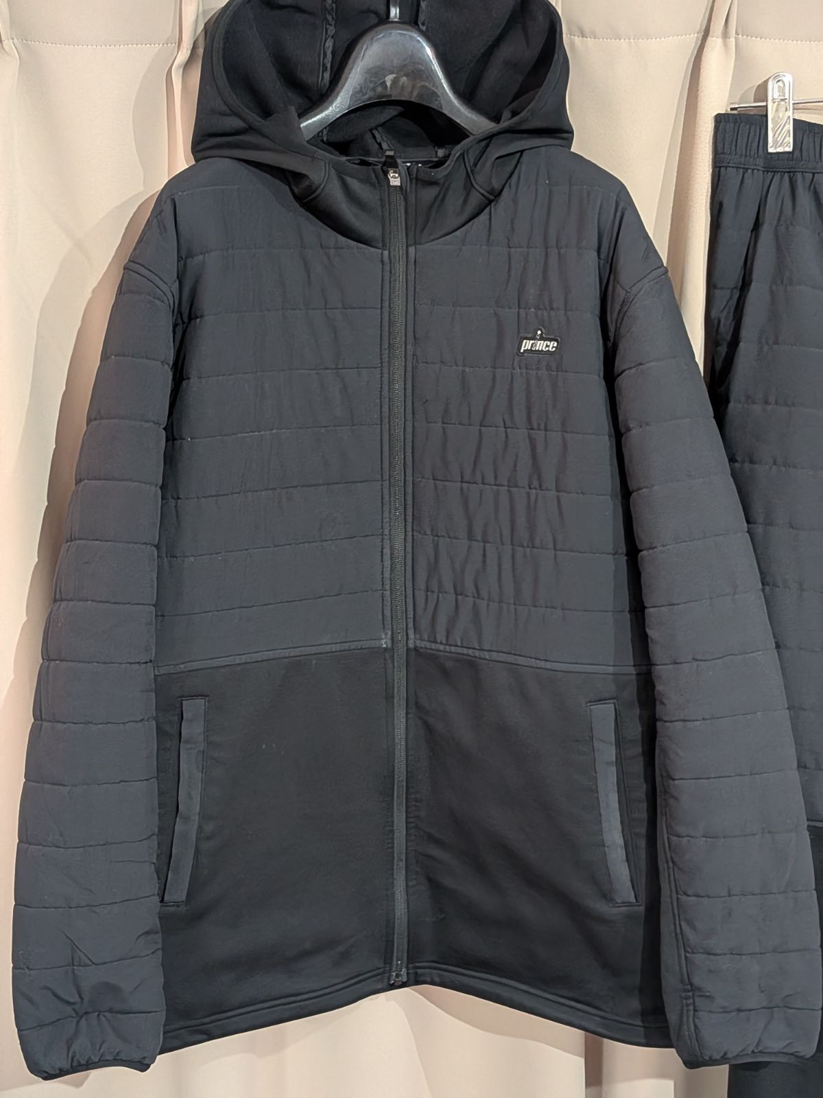 Prince プリンス 秋冬 2025FW ウォーマー ハイブリッドジャケット パンツ 上下 セットアップ 黒 L