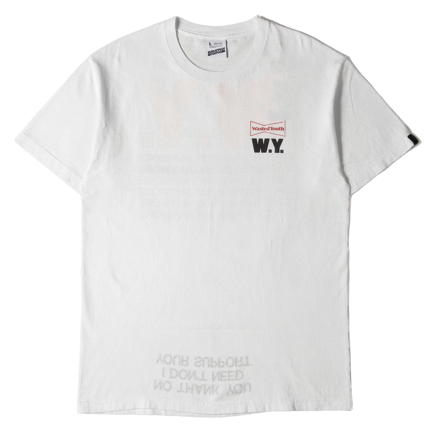 WASTED YOUTH WHITE LOGO T-SHIRT Lサイズ