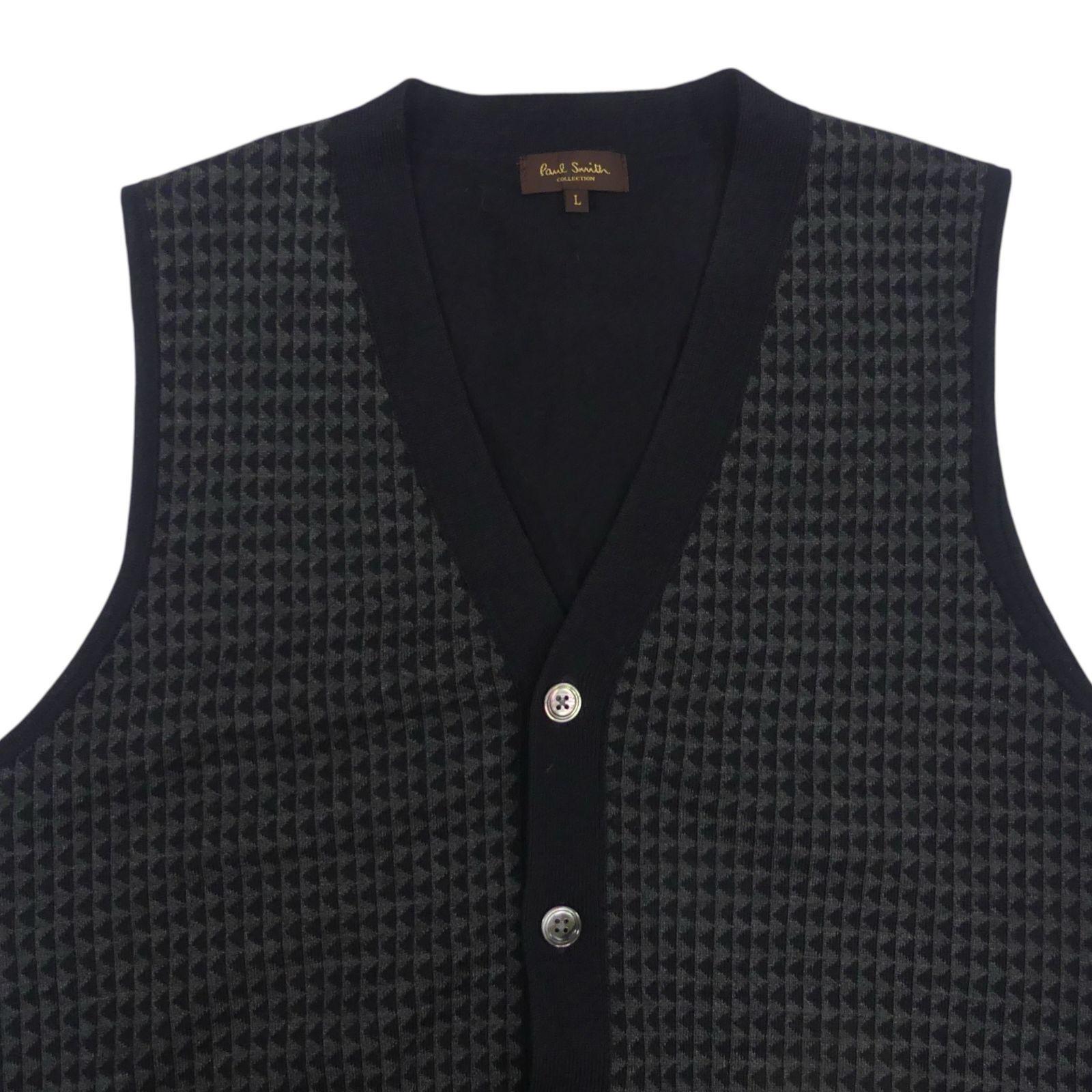 Paul Smith ポールスミス ベスト ジレ L 古着 メンズ 黒 ウール Paul Smith ポールスミス ベスト ジレ L 古着 メンズ 黒 ウール