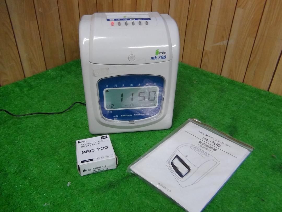 Ｇ665 mita タイムレコーダーmk-700 インクリボン 取説付 送料無料 2510