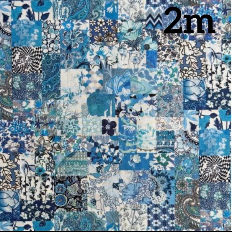 アーカイブパッチワーク　ブルー　2m リバティ　タナローン