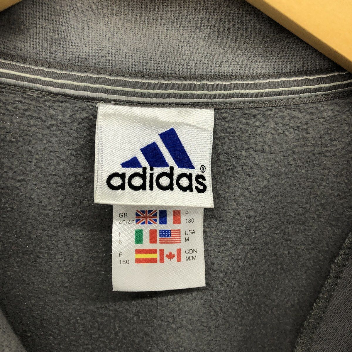 Vintage　adidas /アディダス/ ハーフジップ/トレーナー/L adidas 古着 アディダス ハーフジップスウェットシャツ