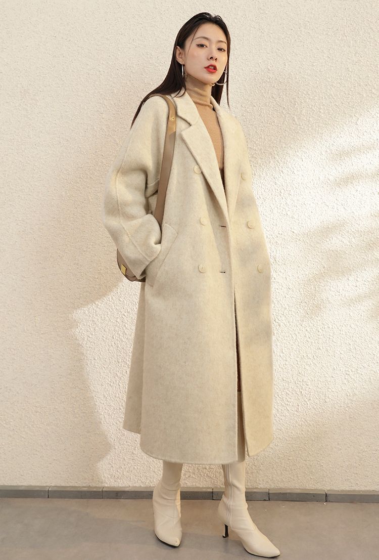 チェスターコート ウール ロングコート レディース コート ウールコート ダブルフェイス 長袖 ロング丈 防風コート ロングチェスターコート 厚手 アウター コートジャケット ベルト付き 秋冬服 保温 防風 Aライン 通勤 OL nuanta16 DZ30