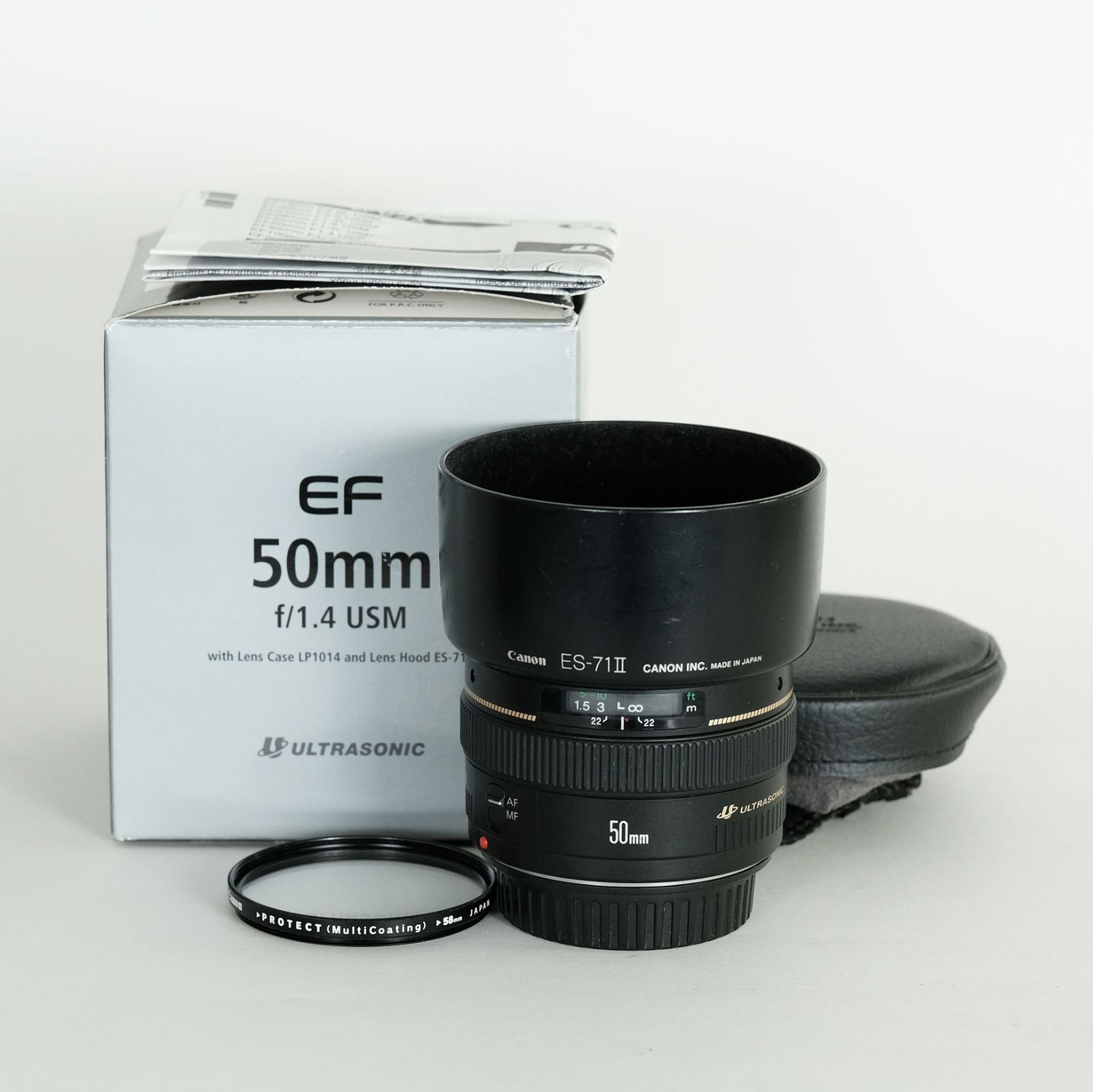 EF50mm F1.4 USM フィルター付き CANON EF 50mm F1.4 USM 保護
