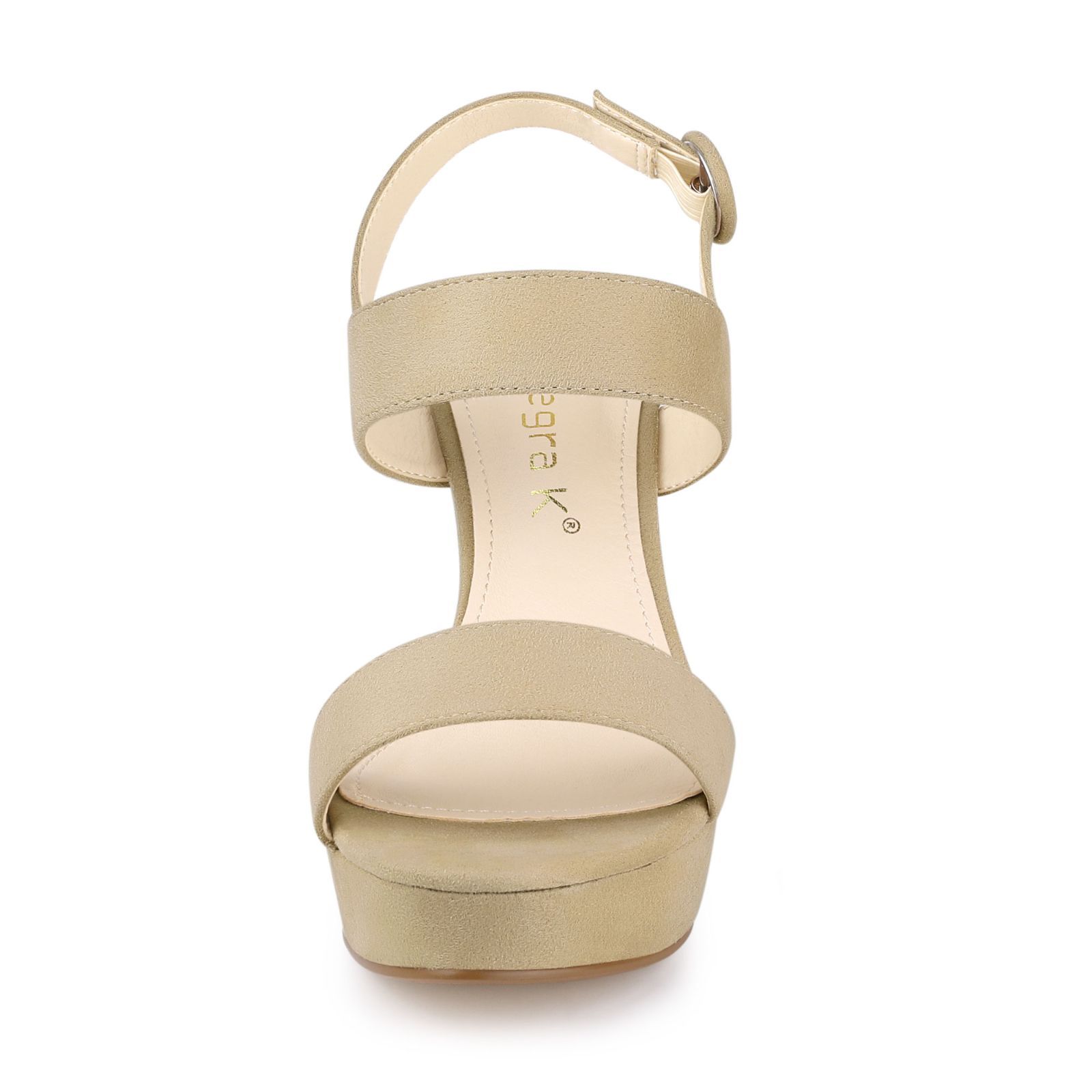 Allegra K プラットフォーム サンダル 厚底 チャンキーヒール