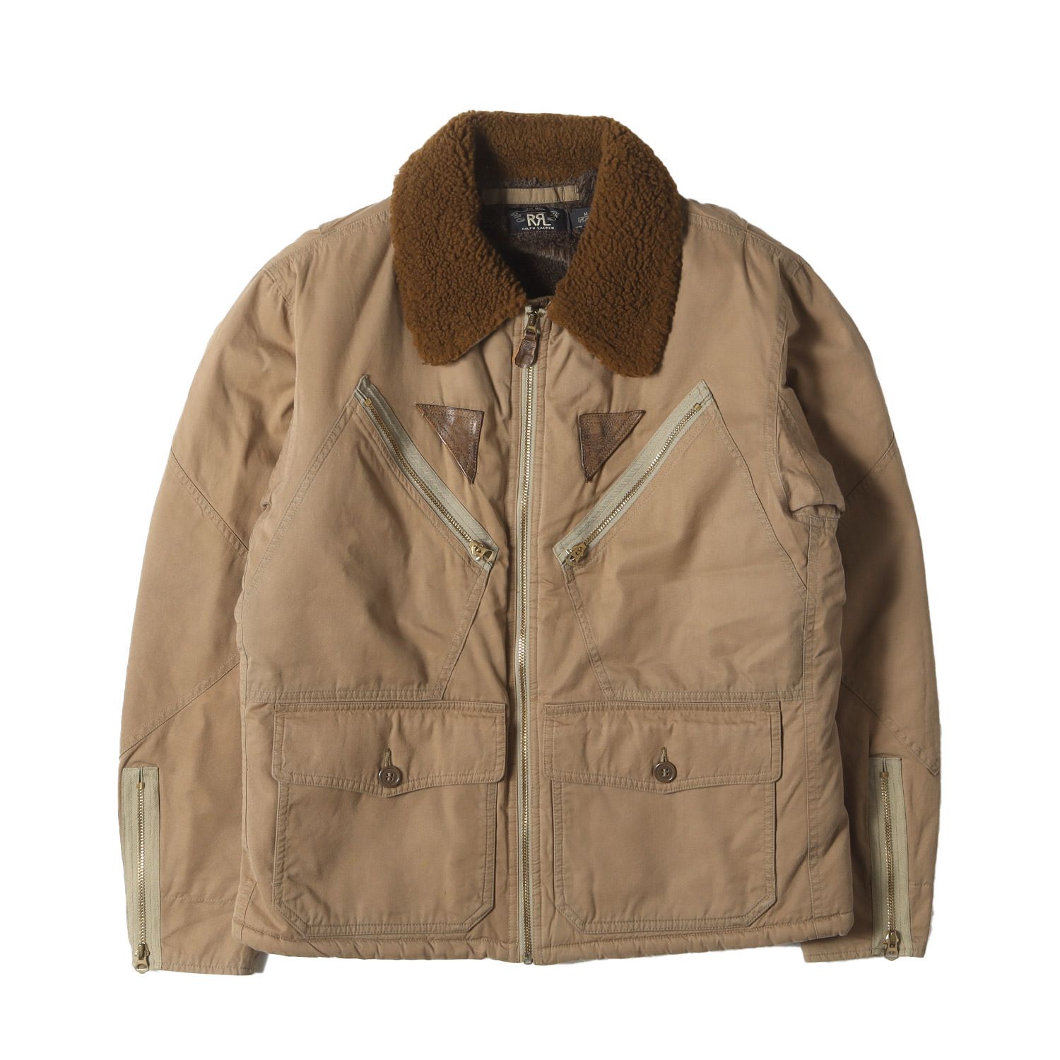 RRL ジャケット サイズ:M A-2 襟ムートンボア マーシャル フライト 