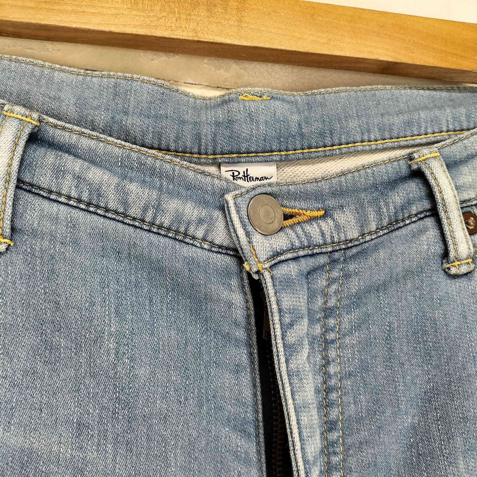 Ron Herman｜スウェットデニムダメージリペアショーツSロンハーマン ロンハーマン Ron Herman ダメージリペア加工 スウェットデニム