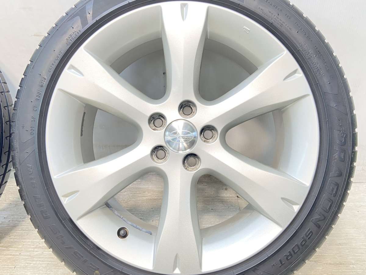 215/45R17 ピレリ ドラゴンスポーツ スバル純正 17x7.0 55 100-5穴 
