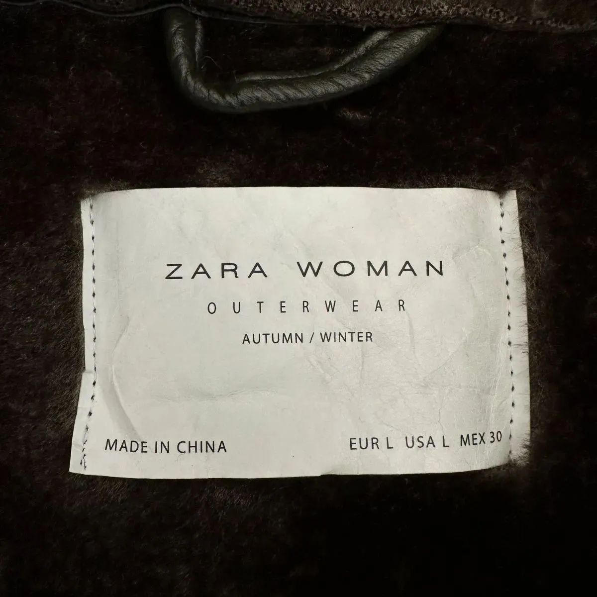 ZARA ムートン ライダースジャケット ザラ フェイクファー