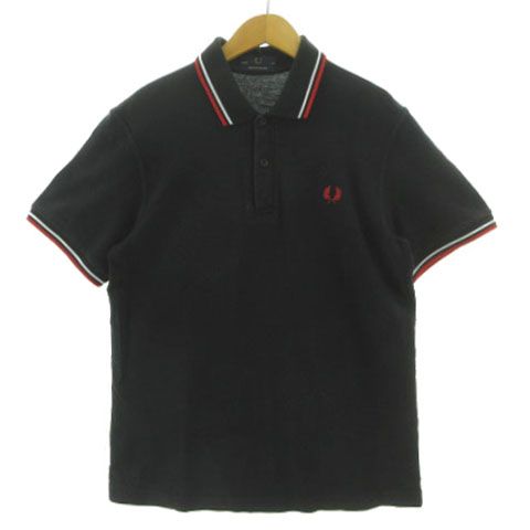 フレッドペリー FRED PERRY ポロシャツ M12N 英国製 ロゴ刺繍