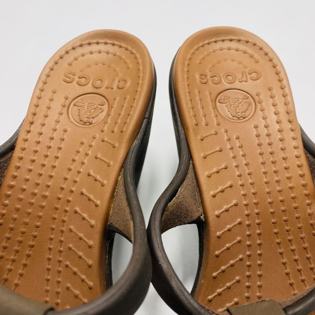 未使用 廃盤 クロックス ミュール ブラウン 希少 crocs サイプラス サンダル 廃盤 W7 ブラウン ミュール