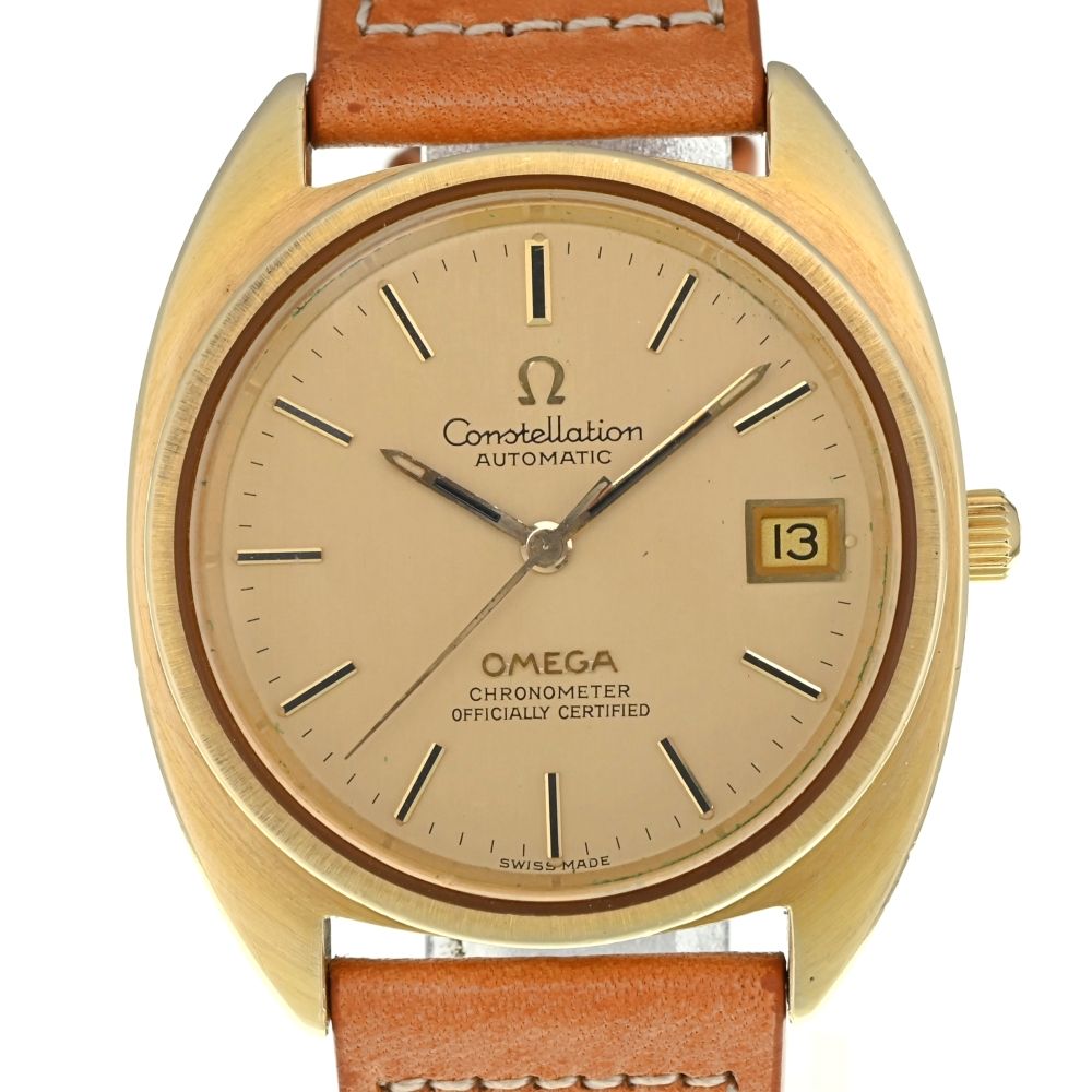 オメガ OMEGA 168.0056 コンステレーション キャップ ゴールド Cal.1011 自動巻き メンズ美品 H#136837