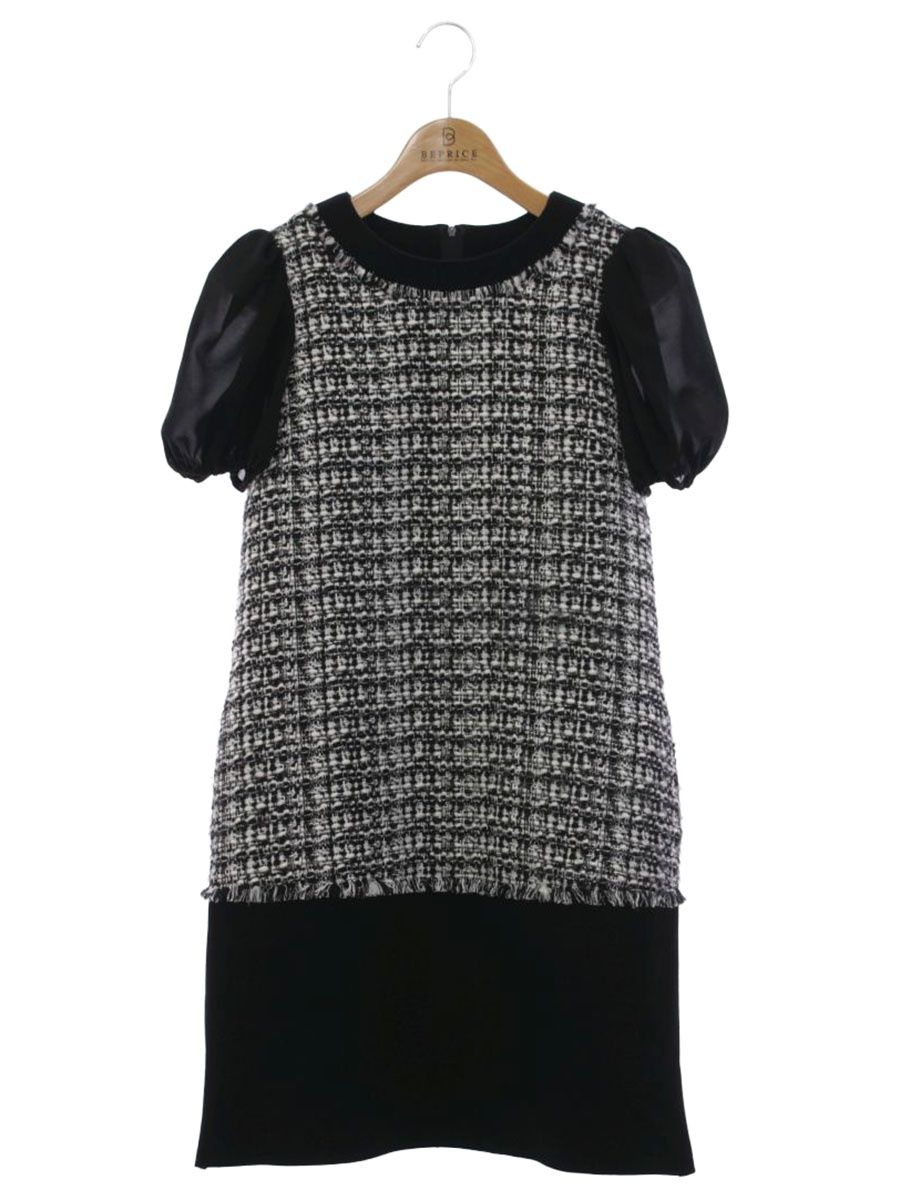 フォクシーブティック 33005 ワンピース 40 ブラック ツイード