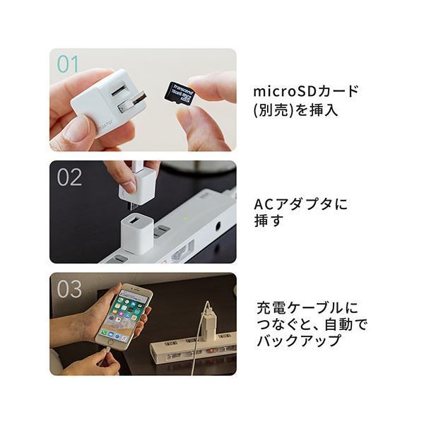 サンワダイレクトバックアップ用カードリーダー Qubii 400-ADRIP010W 1個 CHRISTIANNAURATH_COM_BR