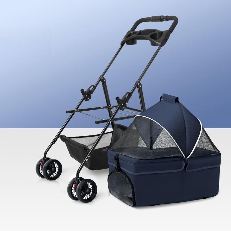 ペットカート 分離型 対面式 取り外し可能 折りたたみ 小型犬 中型犬 多頭 猫 軽量 2way ストッパー付き 4輪 組立簡単 介護用 ペットカート 分離式 分離 コンパクト 折りたたみ 取り外し