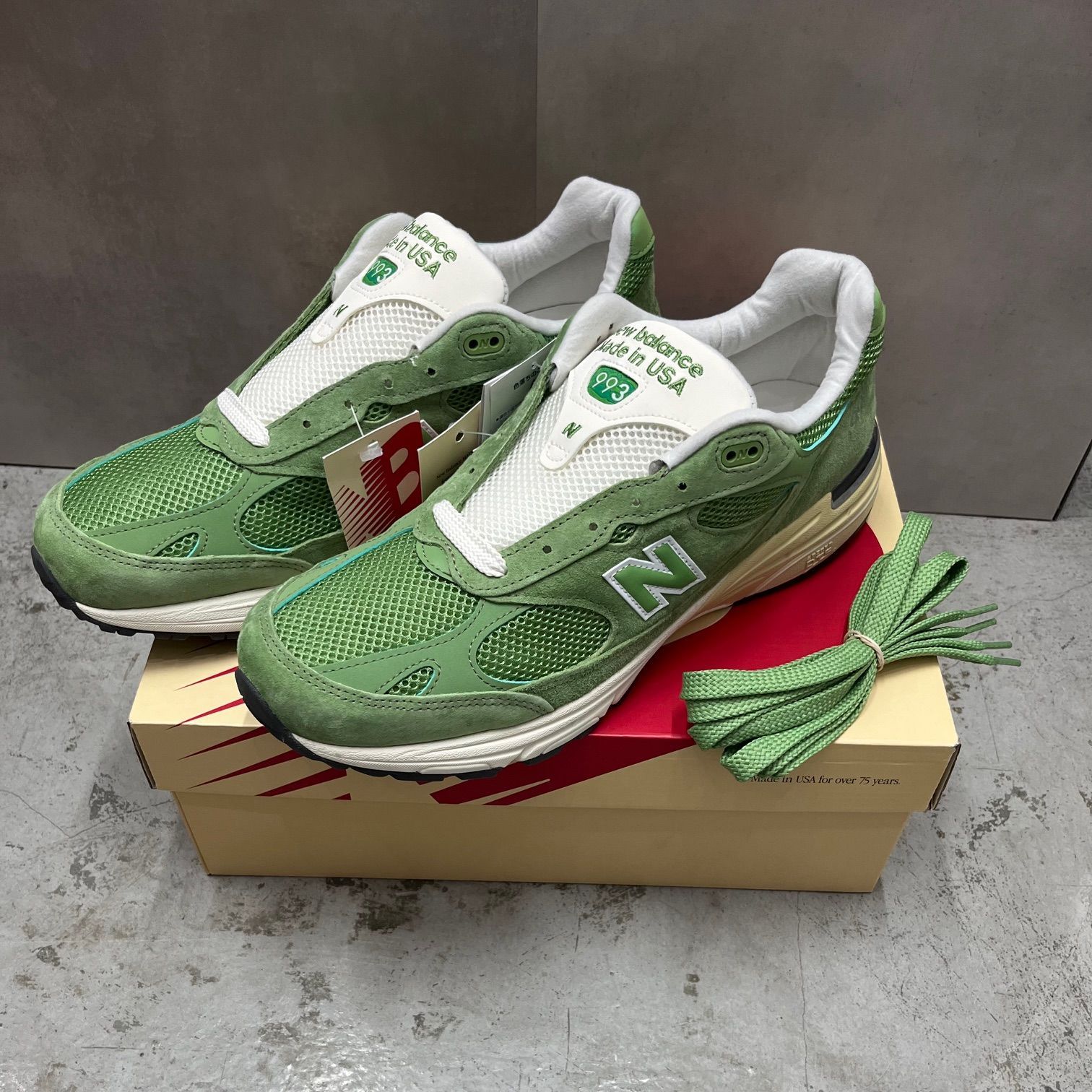 国内正規 新品 NEW BALANCE U993 GREEN MADA IN USA U993GW スエード 
