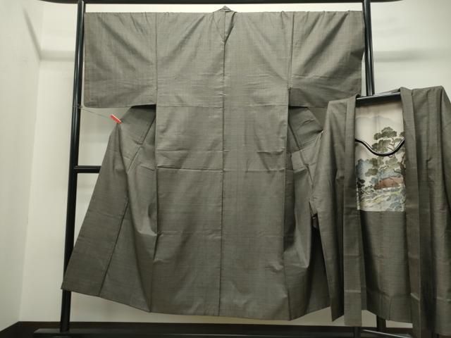 平和屋着物○男性 本場大島紬 アンサンブル 100亀甲 総詰め 正絹 逸品