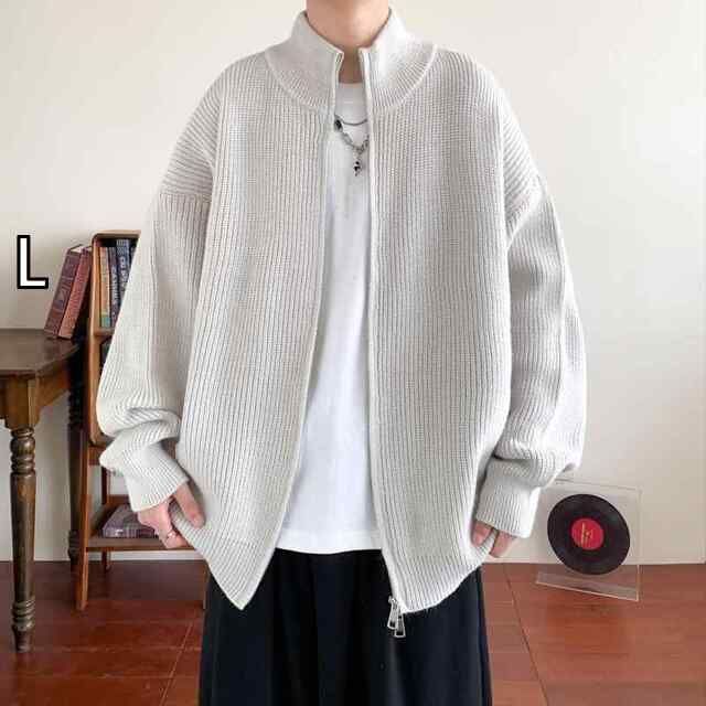 [L ]秋冬 メンズ  服 シンプル ファッション オシャレ 大人 かっこいい 大きいサイズ ストリート 紳士服 ジッパー カーディガン セーター ジャケット 春秋冬 ハイエンド 