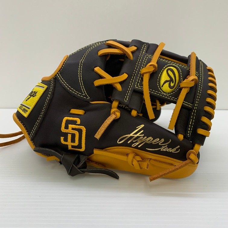 Rawlings Hyper Tech 軟式グローブ 黒/黄 ローリングス Rawlings ハイパーテック 少年軟式 オールラウンド用