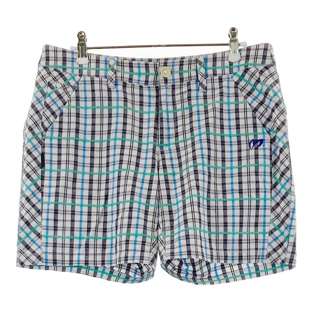 サイズ：2 MASTER BUNNY EDITION マスターバニーエディション  ストレッチ ショートパンツ チェック柄 グレー系 [240101283840]# ゴルフウェア レディース ストスト