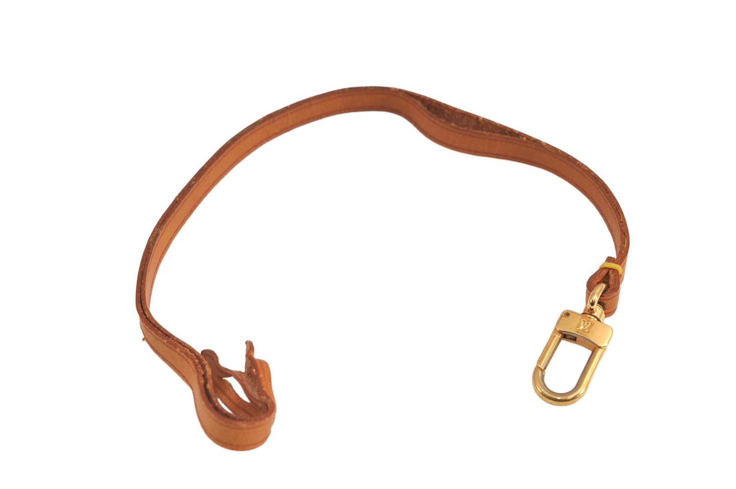 ☢ LOUIS VUITTON ルイヴィトン レザー ポシェットアクセソワール用ストラップパーツ ベージュ 13.8 LV 6729M