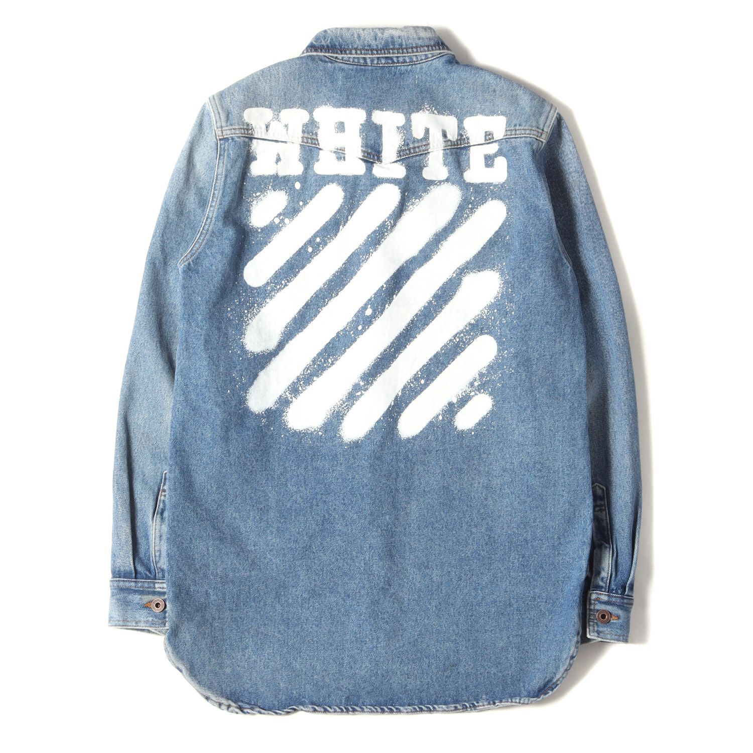 美品 『OFF-WHITE』 オフホワイト (XS) デニムシャツ 17SS