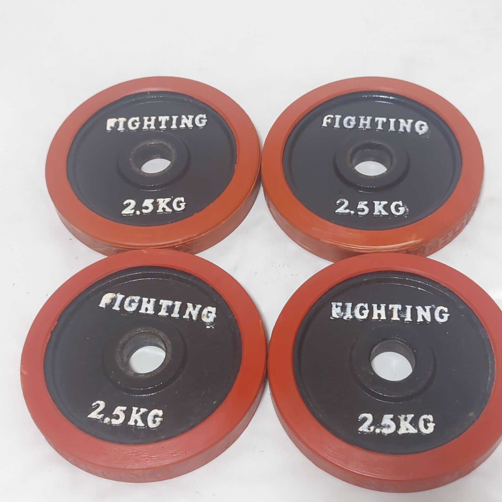 Fighting Road ファイティングロード ダンベルプレート ラバー付 2.5kg 4枚 計10kg 口径2.8mm ウェイトトレーニング