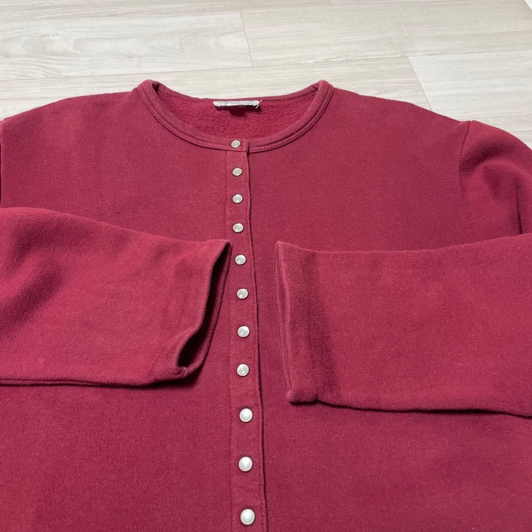 agnes b. アニエスベー バーガンディ ボタン付き 長袖トップス 2