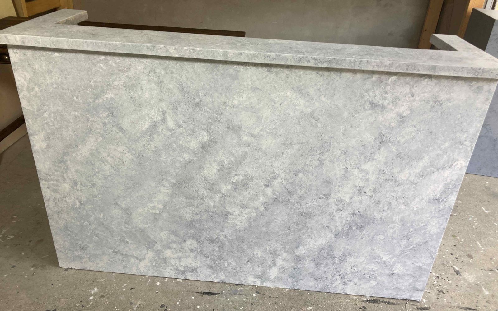 受注製作ホワイトストーン柄★御影調★カウンターテーブル800★☆ネイル　美容室 受注製作】☆ホワイトストーン柄☆石目☆御影調☆カウンター