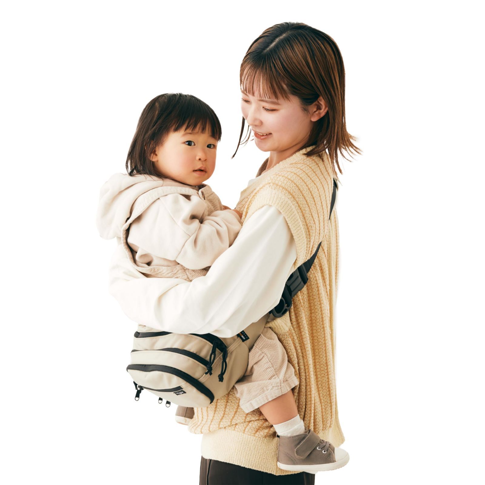Hugoo 抱っこ紐　ショルダーバッグ ☆ママリ口コミ大賞2025受賞 楽天No1！ヒップシート Hugoo