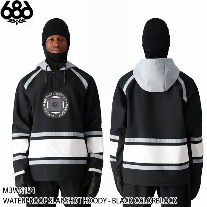 スノーウェア ジャケット 撥水パーカー 24-25 686 WATERPROOF SLAPSHOT HOODY ウォータープルーフ スラップショット フーディ ロクハチ 日本