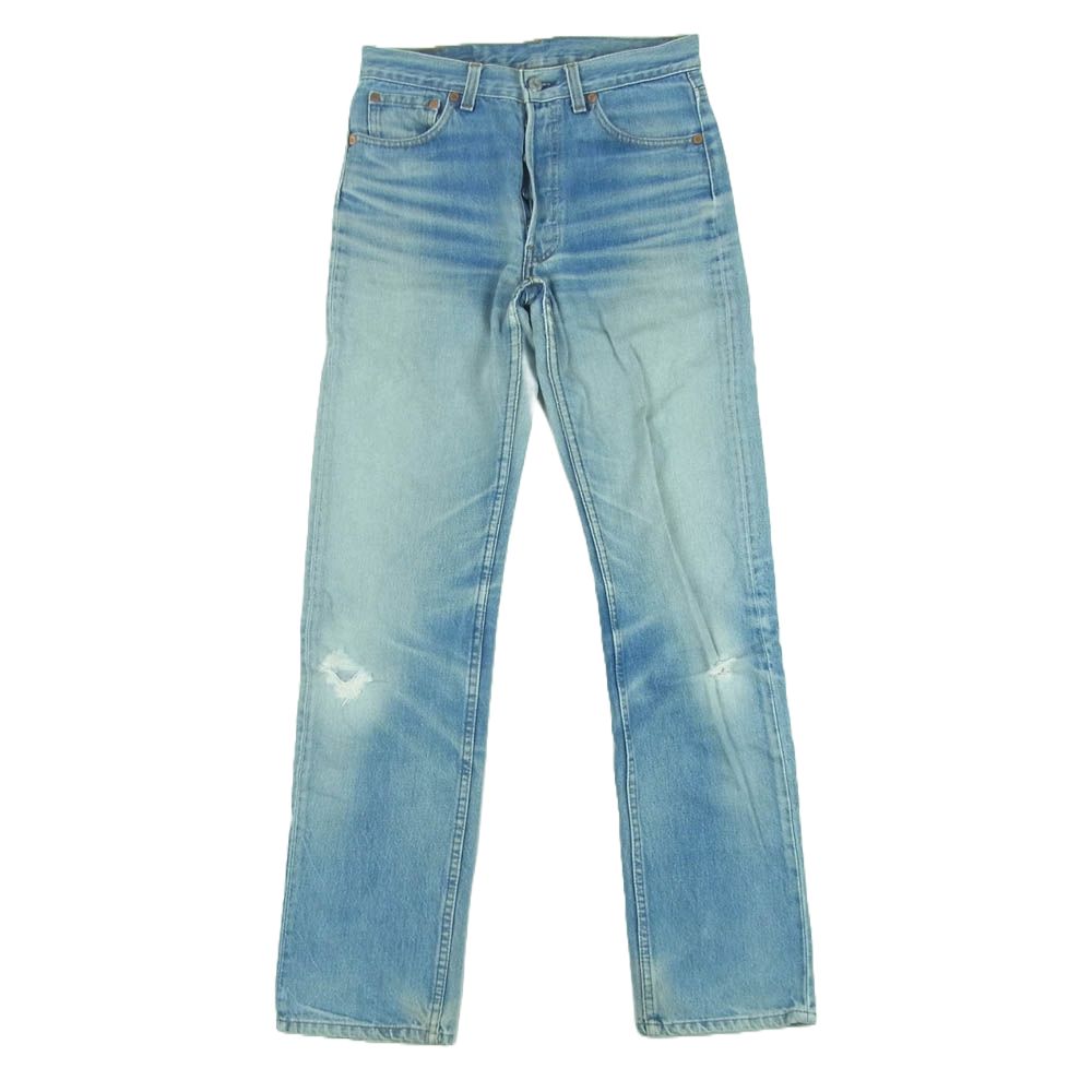 Levi's リーバイス 90s USA製 501 ストレート デニム パンツ ボタンフライ ボタン裏刻印552 インディゴブルー系 W30 L36【中古】