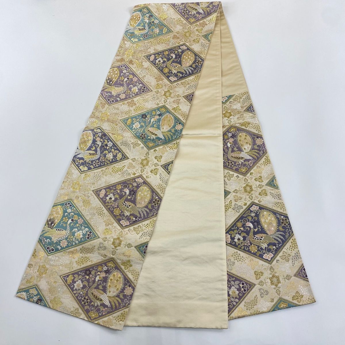 色留袖 身丈166.5cm 裄丈67.5cm L 袷 袋帯セット 菊 流水 金彩
