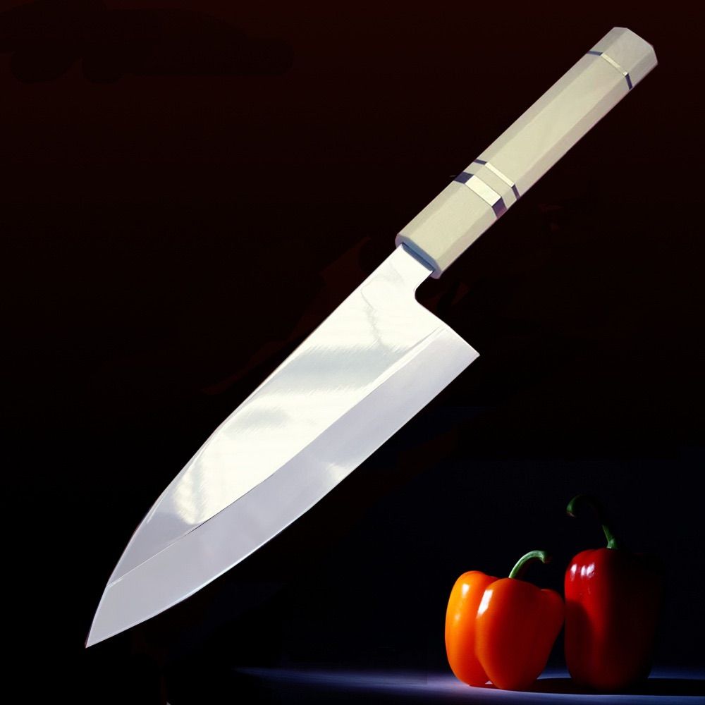 鏡面仕上げ】VG10号本焼出刃包丁180mm 八角柄 (ブランドに 鏡面仕上げ】VG10号本焼出刃包丁180mm 八角柄 (ブランドに