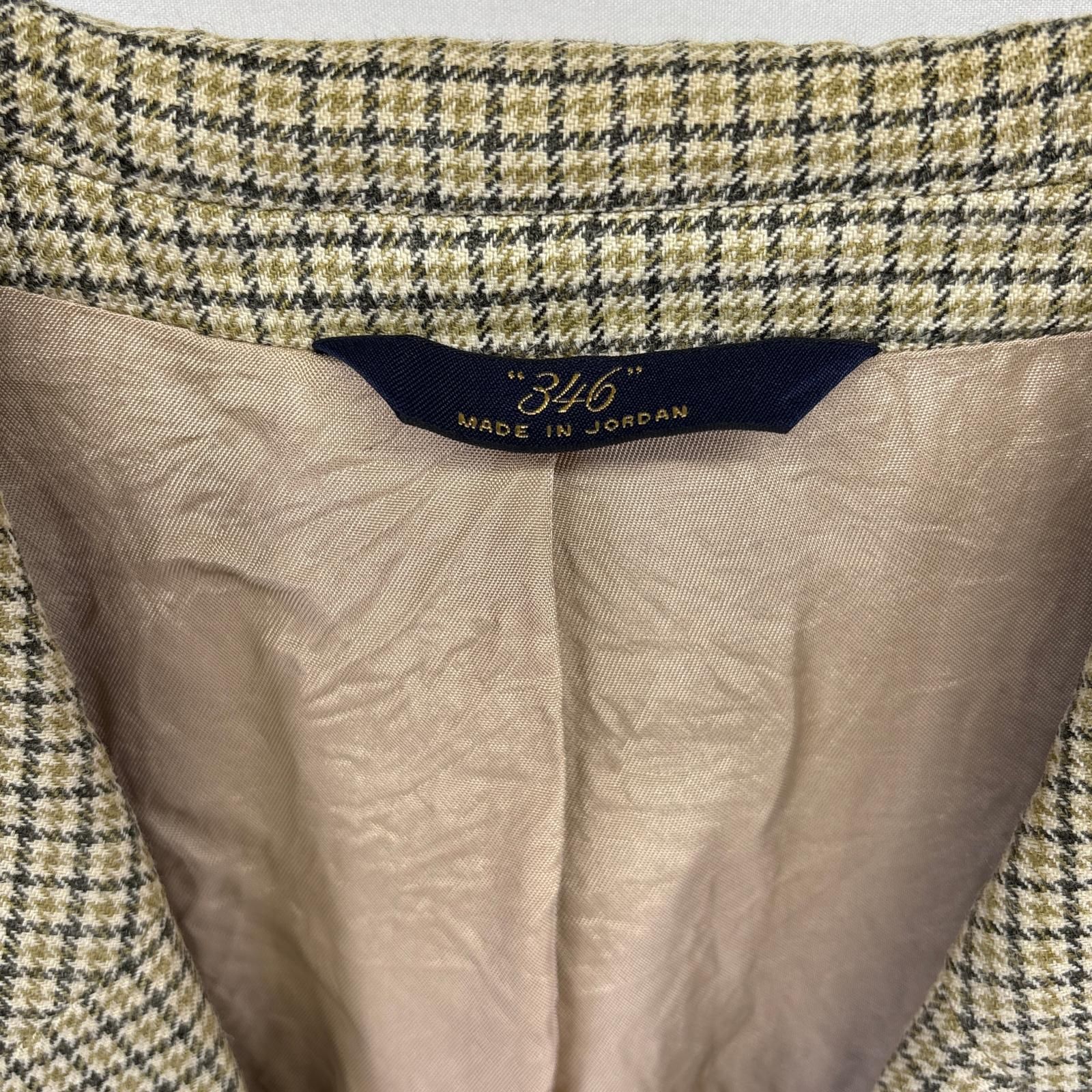 【BROOKS BROTHERS】テーラード ジャケット ベージュ 春夏　シルク 古着 ブルックスブラザーズ Brooks Brothers テーラード