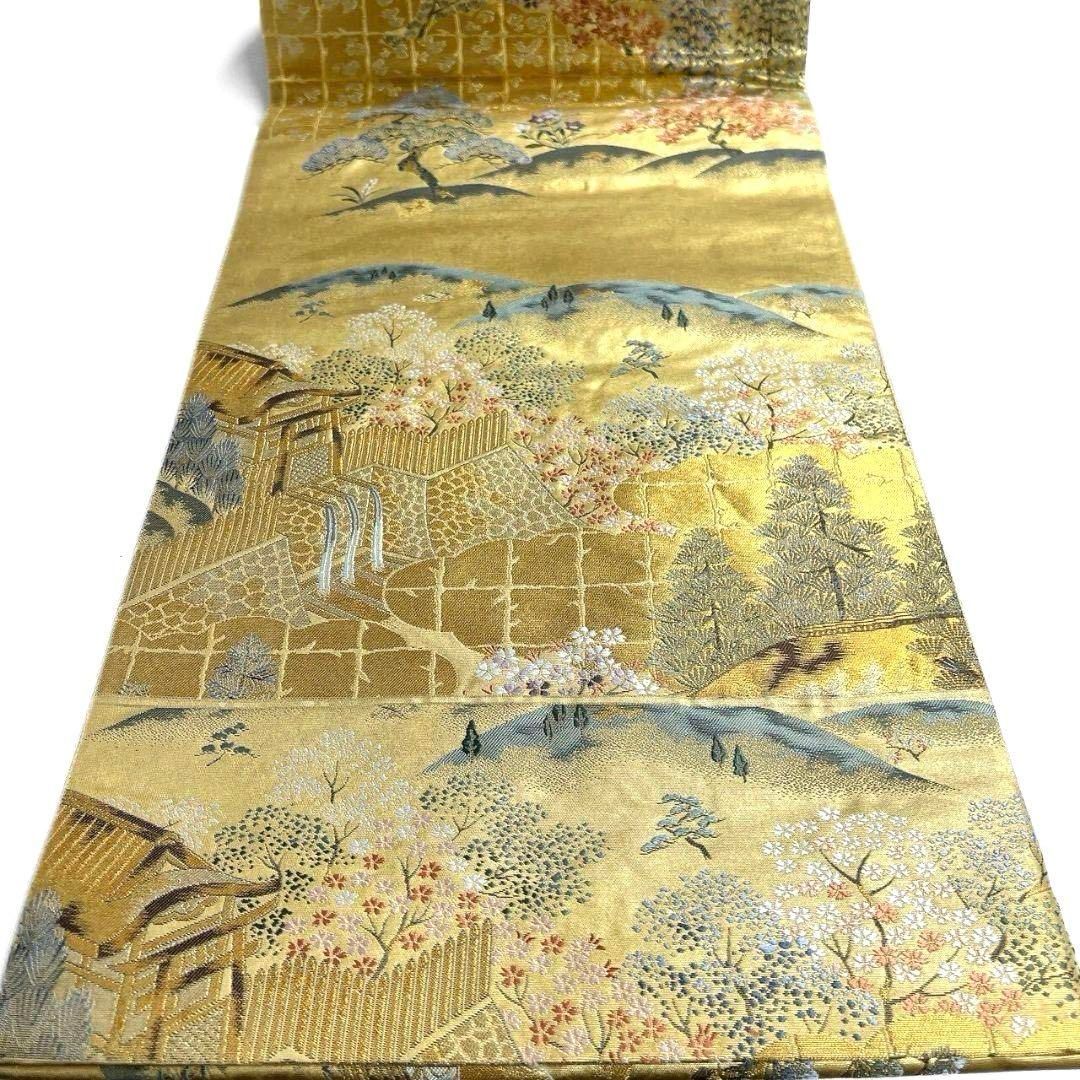 袋帯　慶京洛清水寺　本金箔　金糸　着物　062a p 袋帯 慶京洛清水寺 本金箔 金糸 着物 062a p - メルカリ