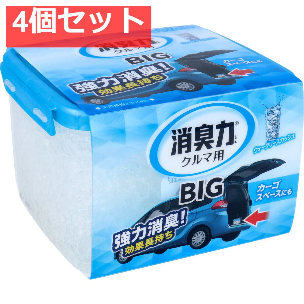 クルマの消臭力 BIG ウォータリースカッシュ 大容量900g 4個セット まとめ売り