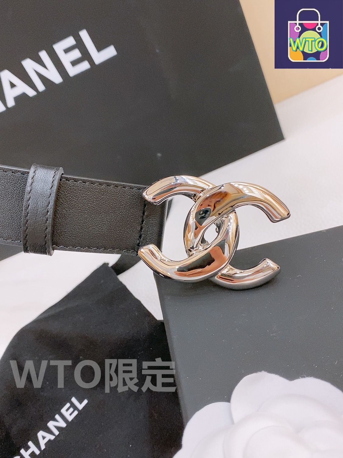チ*ん様 CHANEL バーガンディ レザーベルト ダブルCロゴ CHANEL (シャネル) ヴィンテージ デカココ ココマーク レザー