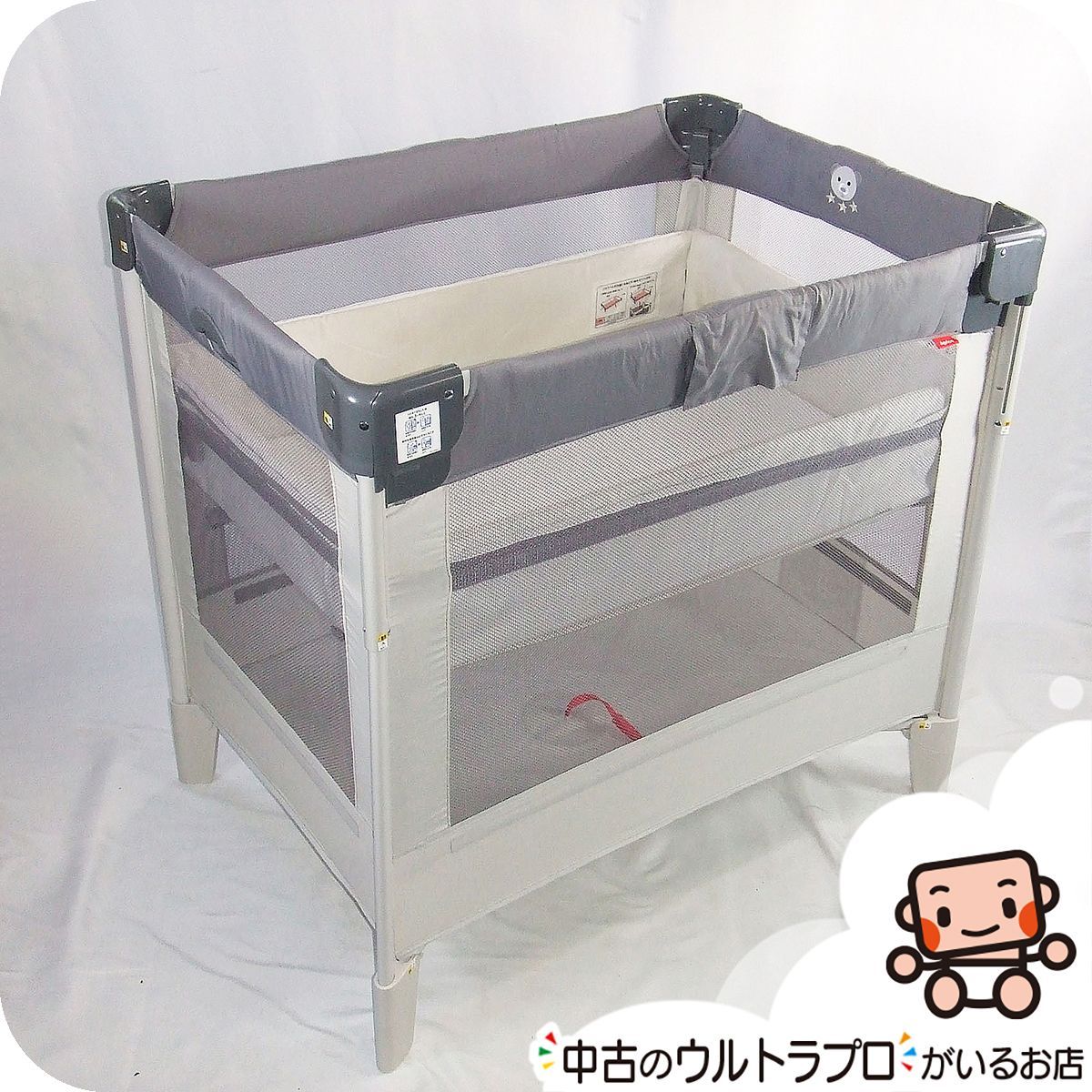 っ 厳選 ベビーベッド アップリカ ココネルエアーAB Aprica COCONEL air 新生児から2歳 コンパクトにたためる C.一般